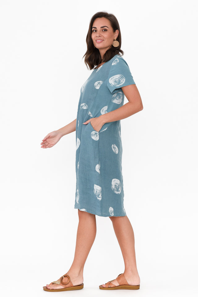 Sawyer Steel Spot Linen Pocket Dress image 5