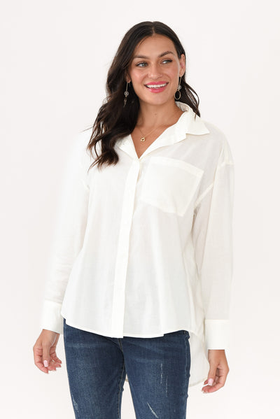 Seattle Ivory Cotton Shirt