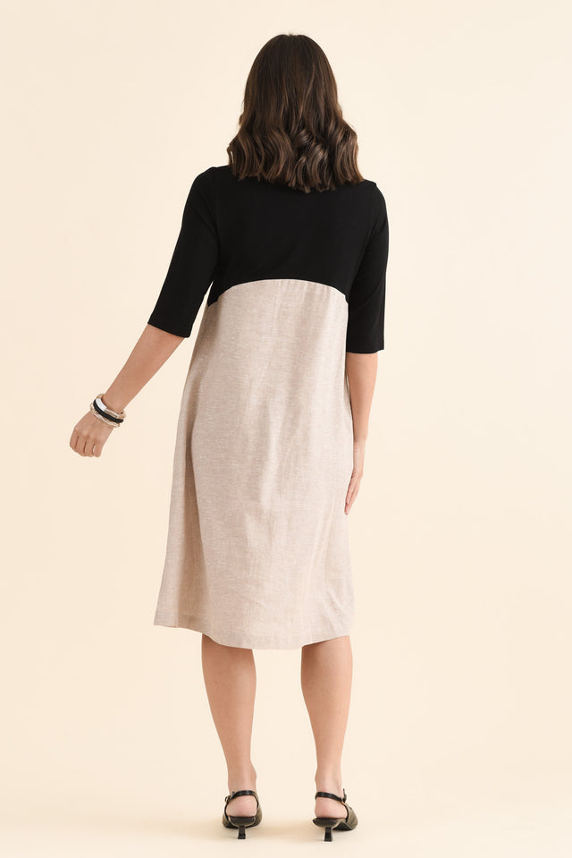 Sharnie Black Linen Blend Tee Dress image 4