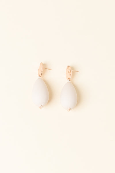 Sharon Cream Bead Drop Earrings