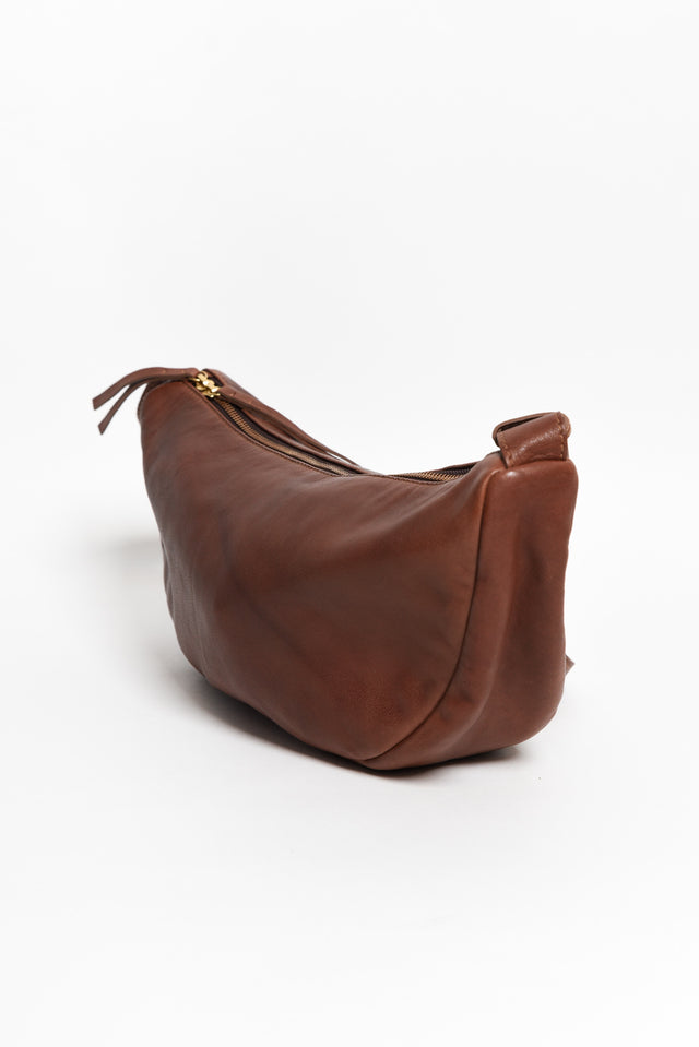 Shasta Cognac Leather Sling Bag