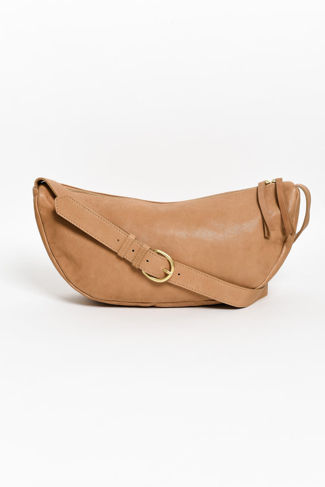 Shasta Tan Leather Sling Bag