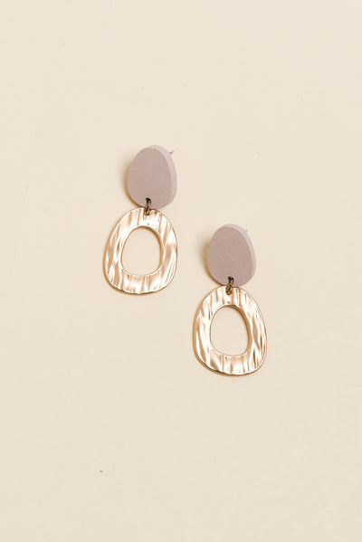 Silva Blush Circle Drop Earrings