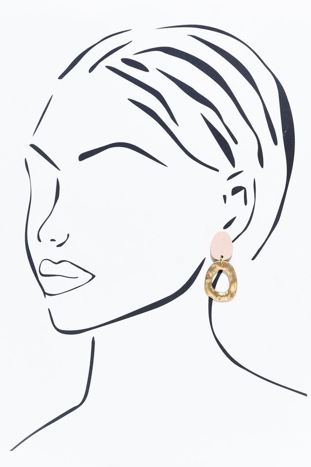 Silva Blush Circle Drop Earrings