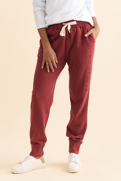 Simplified Cherry Cotton Drawstring Sweatpants