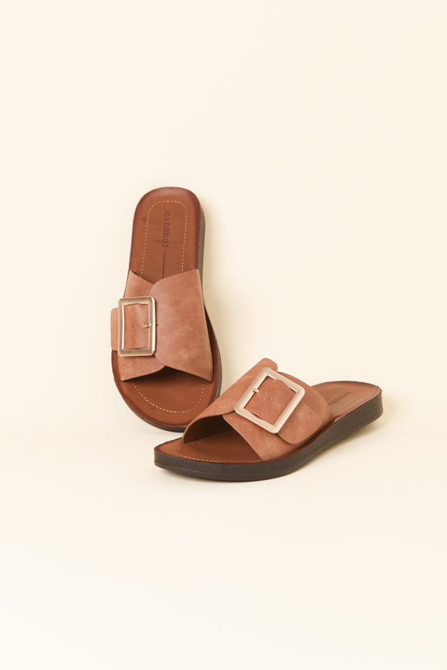 Skye Tan Buckle Slide