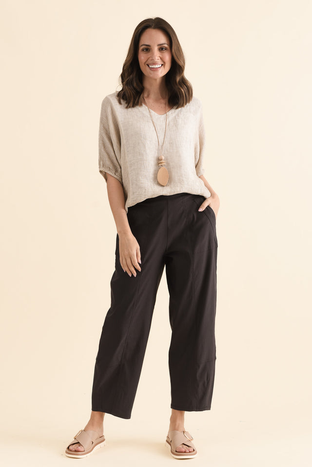 SmartFlex Chocolate Barrel Pants,Full Body,Brunette model,alt text|model:MJ image 2