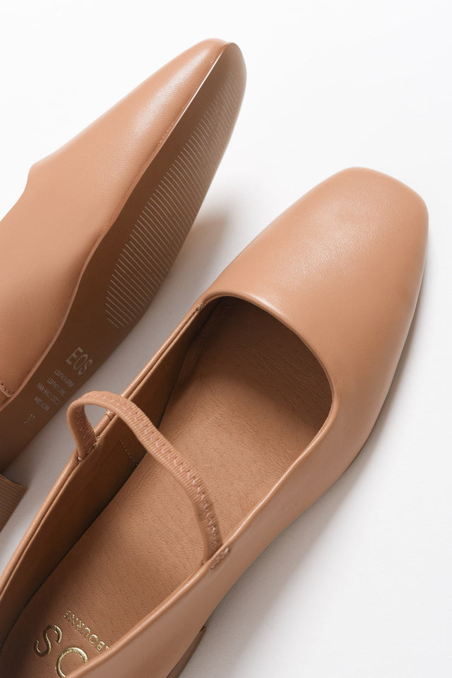 Sophia Nude Leather Ballet Flat image 3
