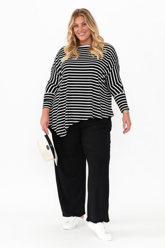 Rosella Black Bamboo Pants,Blonde model,alt text|model:Caitlin image 11