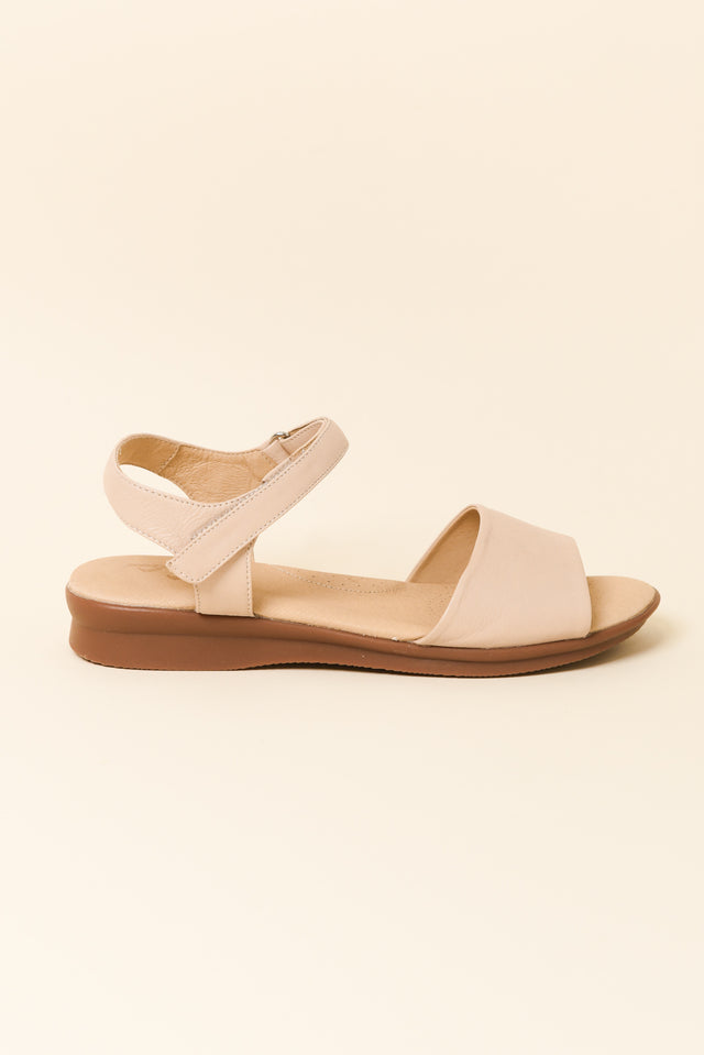 Swan Cream Leather Velcro Sandal image 1