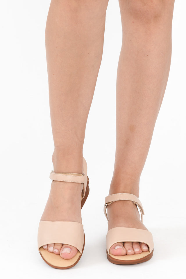 Swan Cream Leather Velcro Sandal image 4