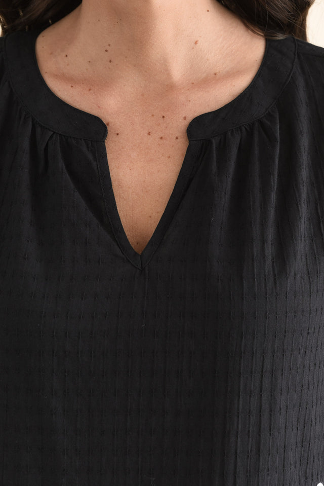 Sybella Black Trim Cotton Midi Dress image 5
