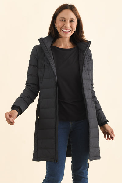 Sydney Black Down Puffer Coat