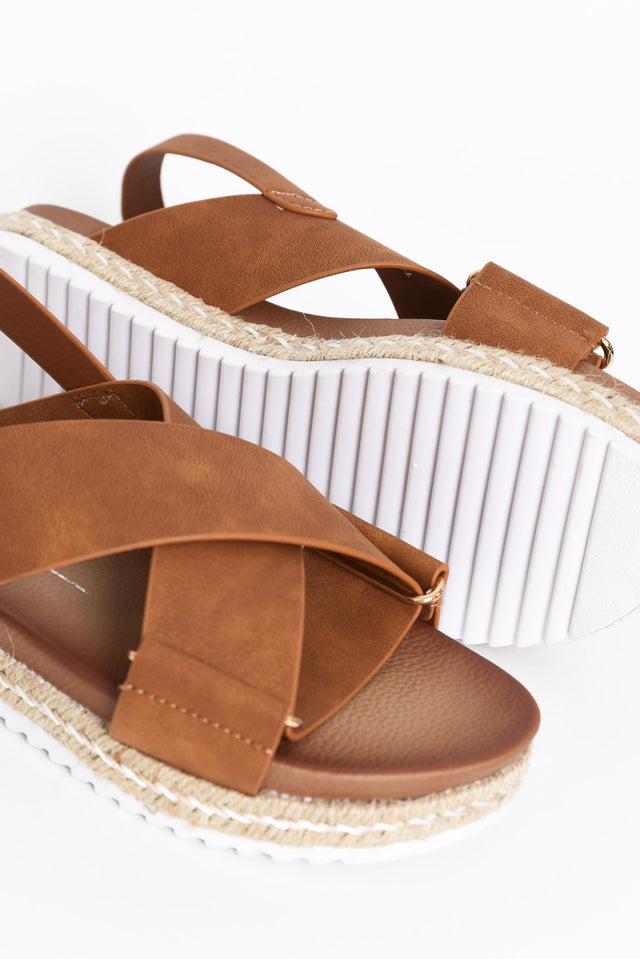 Tahlia Bronze Crossover Platform Sandal