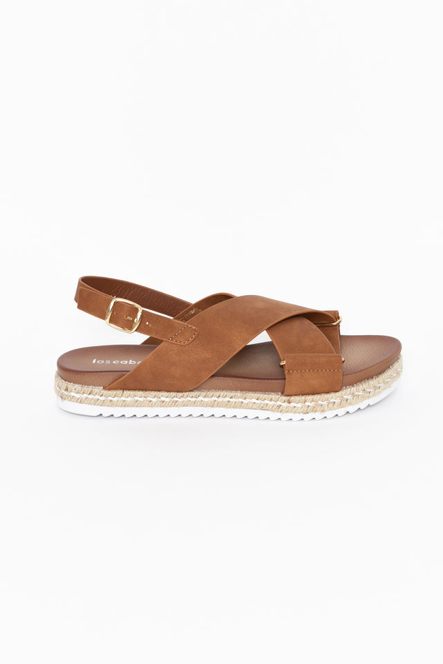Tahlia Bronze Crossover Platform Sandal