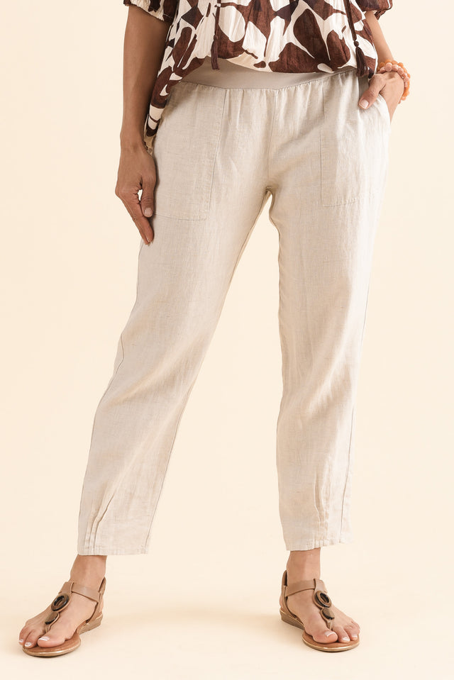 Tatum Beige Linen Pants