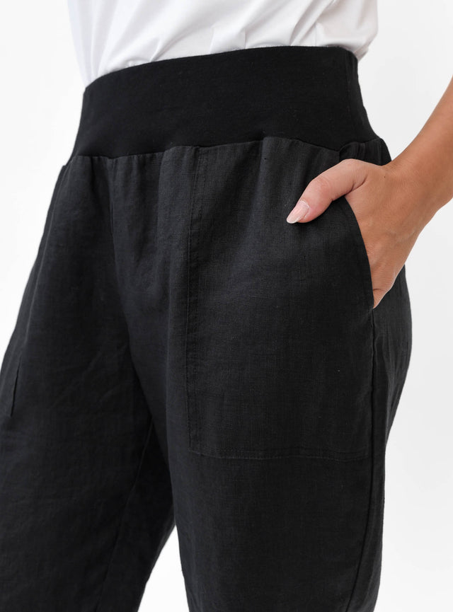 Tatum Black Linen Pants image 4