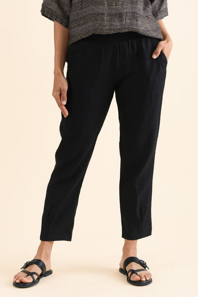 Tatum Black Linen Pants