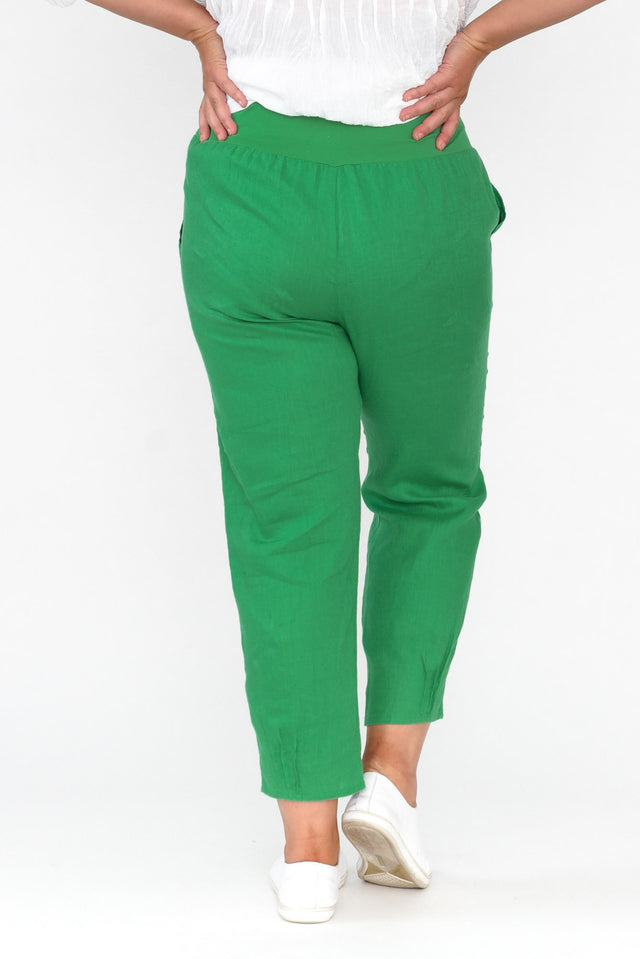 Tatum Green Linen Pants image 11
