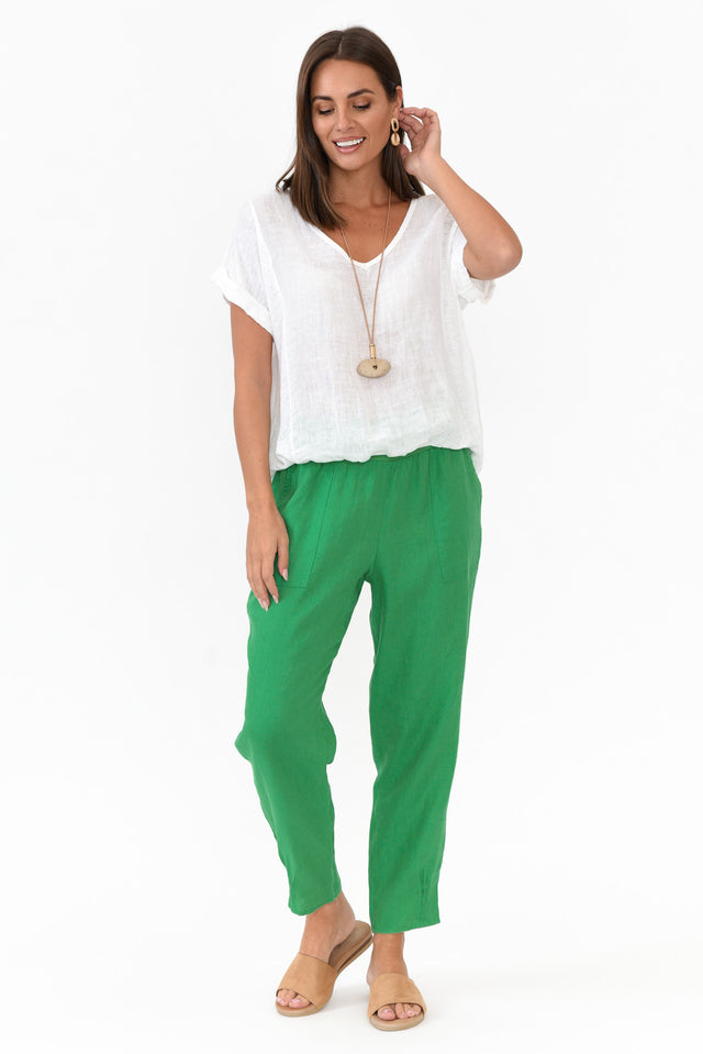 Tatum Green Linen Pants