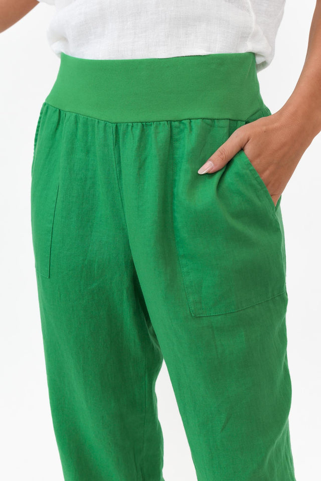 Tatum Green Linen Pants