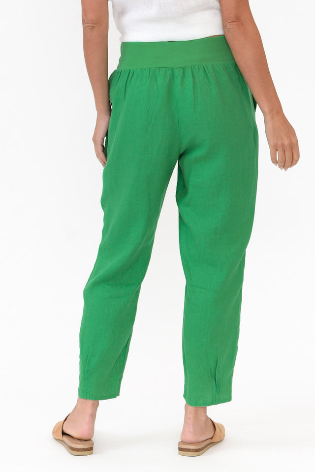 Tatum Green Linen Pants image 7