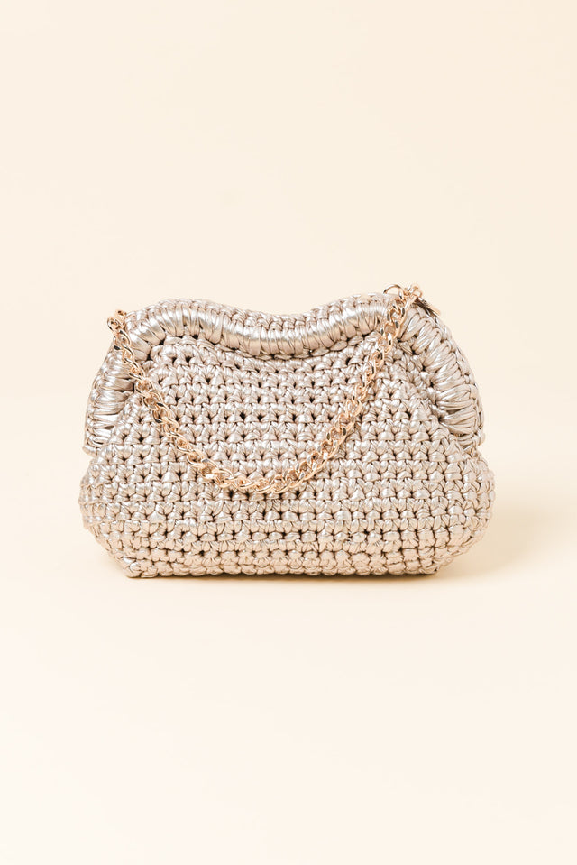 Taylor Gold Woven Clutch