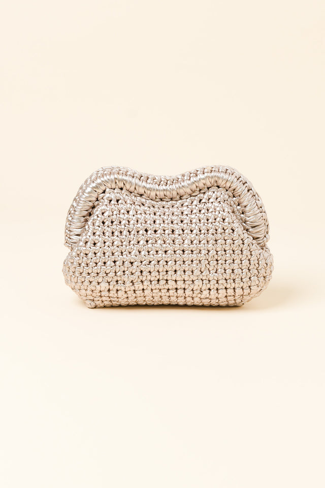 Taylor Gold Woven Clutch