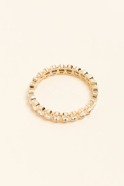 Temperance Gold Crystal Beaded Bracelet