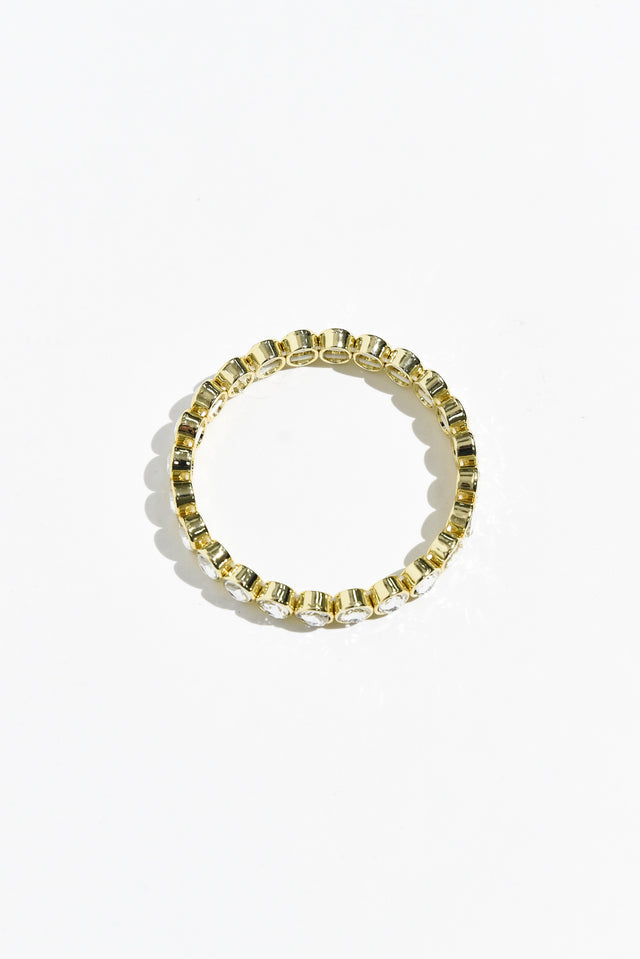 Temperance Gold Crystal Beaded Bracelet image 2
