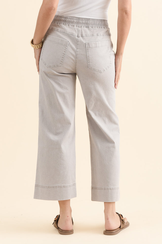 Theodore Washed Natural Drawstring Pants,Back,Brunette model,alt text|model:MJ image 4