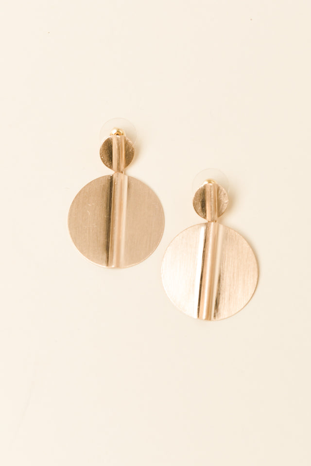 Tito Gold Circle Drop Earrings image 1