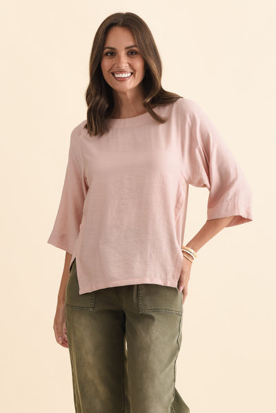 Tommy Blush Side Split Top