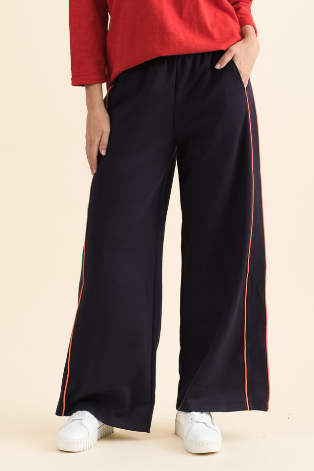 Traveller Navy Pocket Sweatpants,brunette model,Front of Outfit,alt text|model:MJ image 1