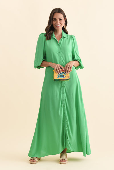 Trinity Green Tie Dress