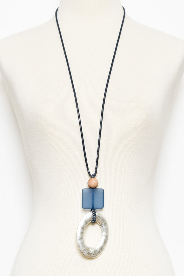 Tulsi Blue Pendant Necklace image 2