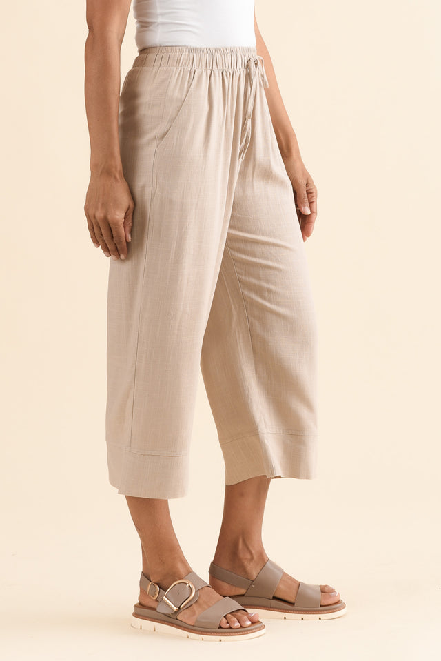 Twain Beige Pocket Pants,Side,Brunette model,alt text|model:Cara image 4