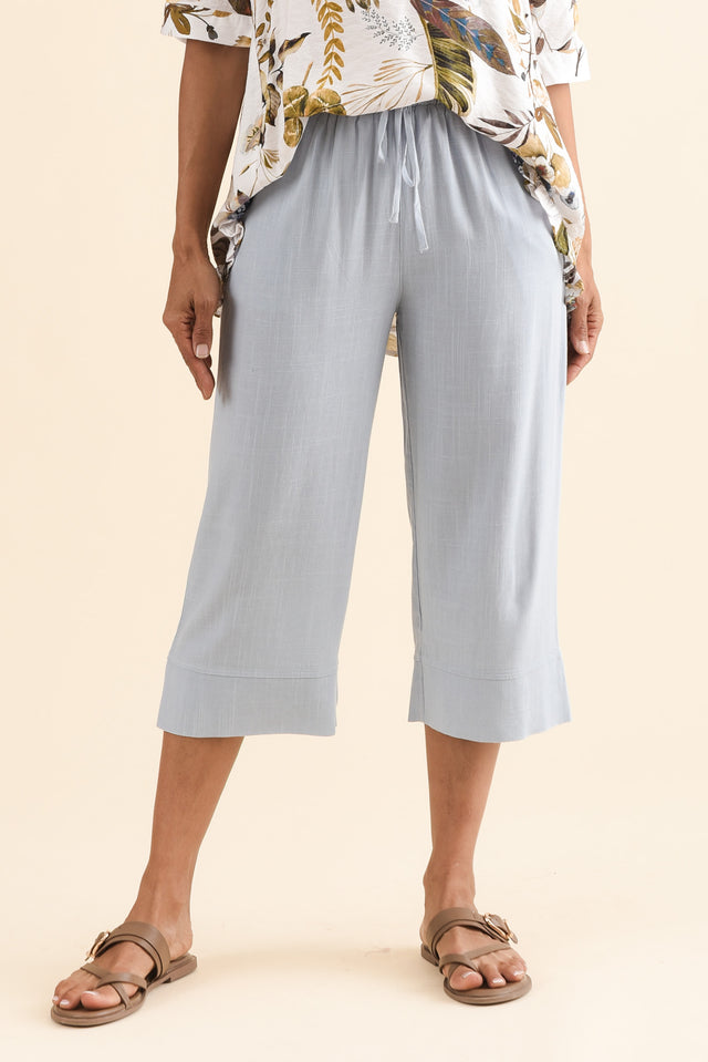 Twain Blue Pocket Pants,Front,Brunette model,alt text|model:Cara image 1