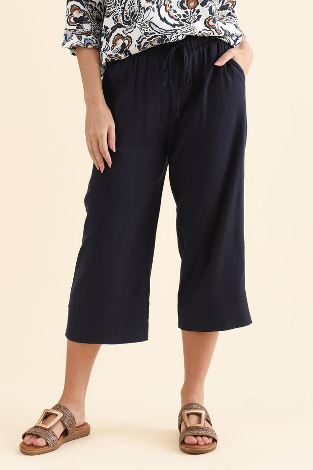 Twain Navy Pocket Pants,Front,Brunette model,alt text|model:MJ