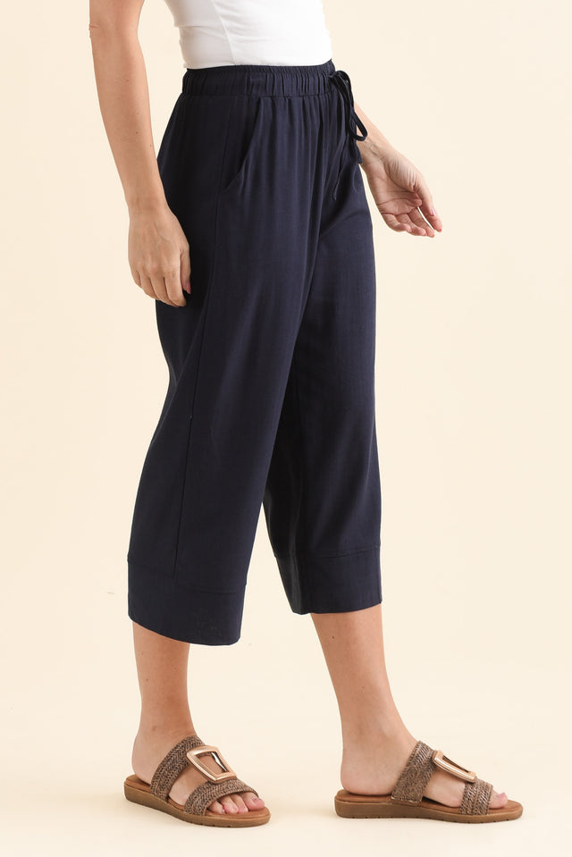 Twain Navy Pocket Pants,Side,Brunette model,alt text|model:MJ image 3