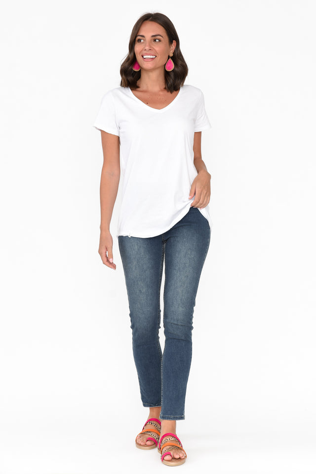 Verona Blue Cotton Stretch Jeans