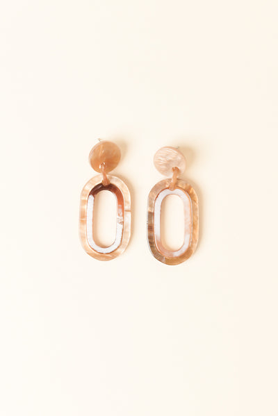 Via Bronze Oval Drop Earrings
