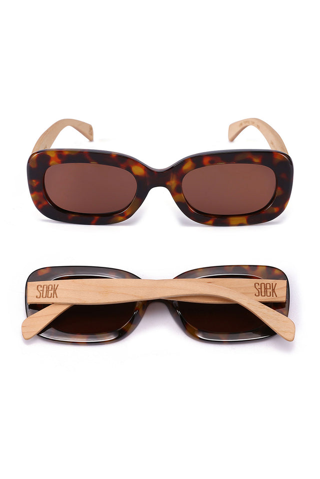 Vibe Tortoiseshell Wooden Sunglasses