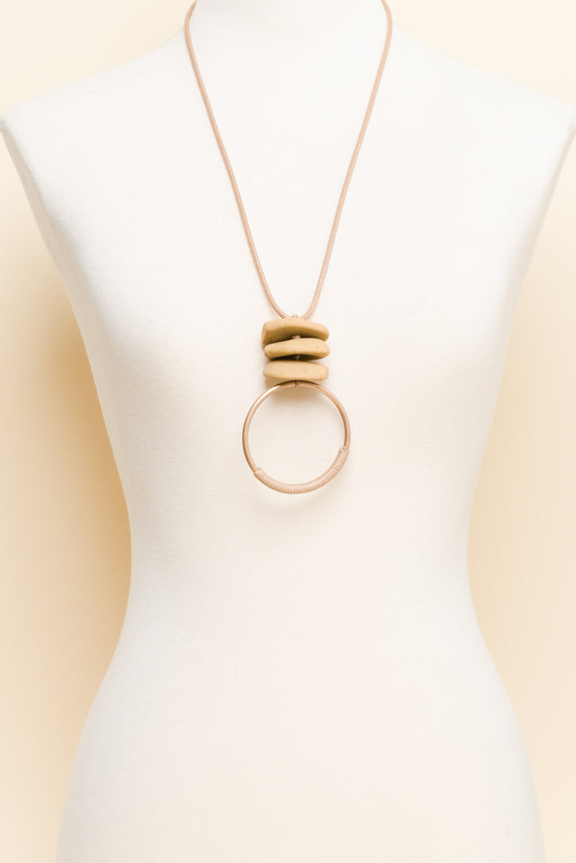 Vicky Gold Circle Pendant Necklace