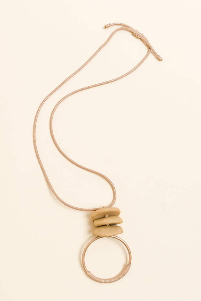 Vicky Gold Circle Pendant Necklace