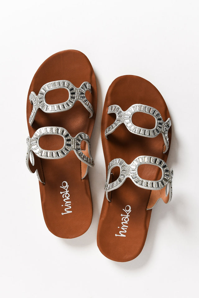 Wembley Silver Diamante Slide image 5