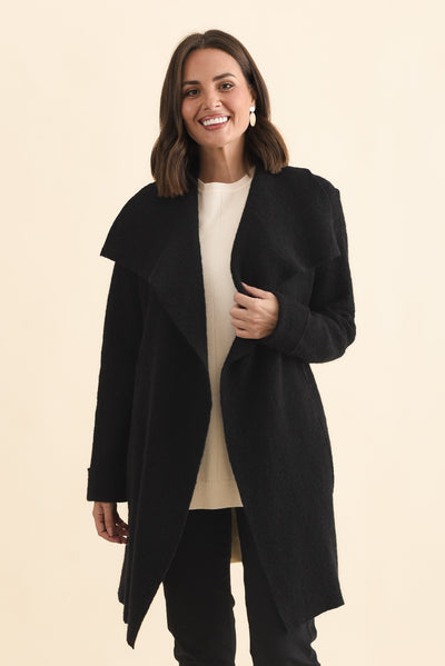 Wendell Black Wool Coat