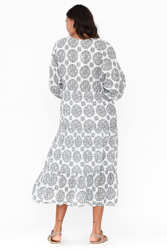 Weston Grey Fiesta Cotton Midi Dress