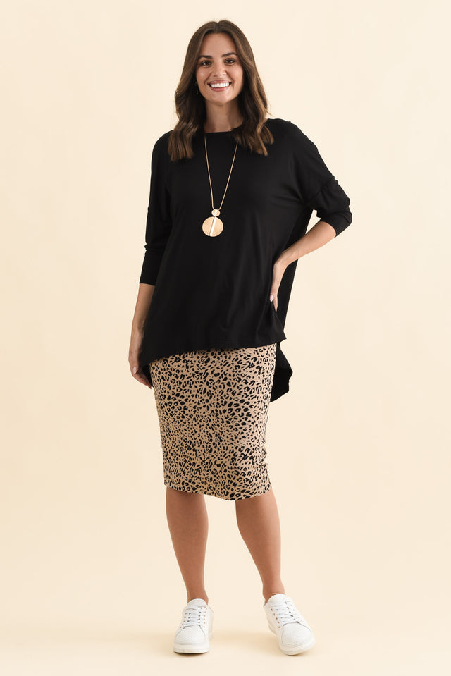 Whitney Leopard Bamboo Tube Skirt,Brunette model,alt text|model:MJ image 9