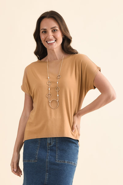 Wilde Tan Bamboo Box Tee